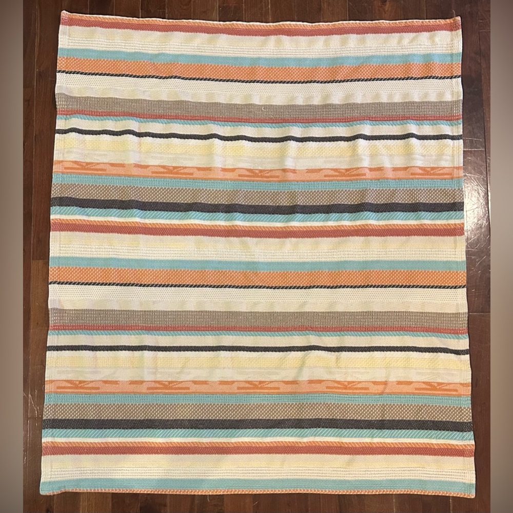 Pendleton Striped Multi-Color Woven Throw Blanket
